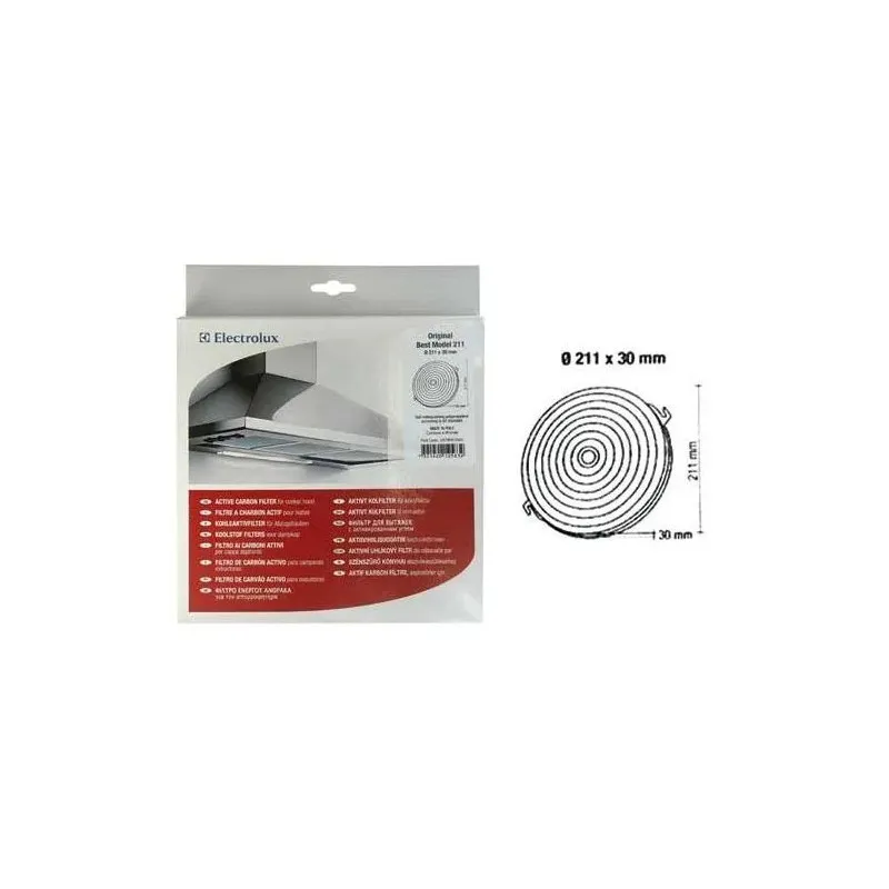 Filtre à charbon actif diamètre 211 mm