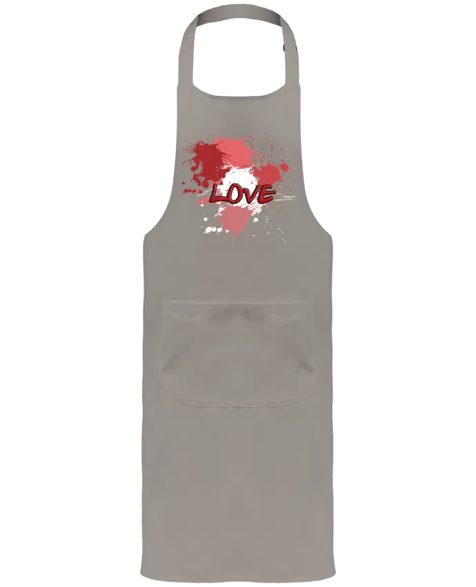 Tablier avec poches Love - Amour par Toncadeauperso